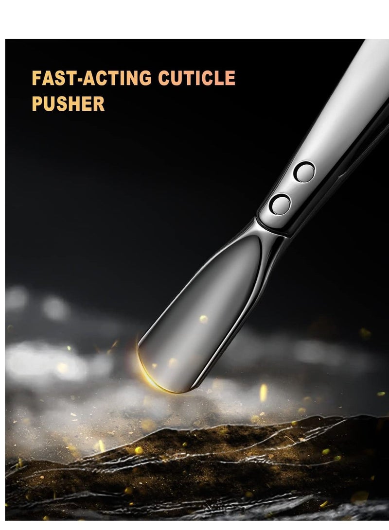 Mini Cuticle Trimmer, Slim Clipper with Pusher, Precise Pointed Tip Clipper, Suitable for Fingernails and Toenails