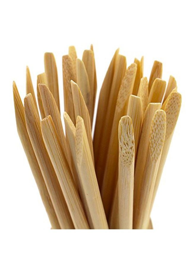20-Piece Disposable Bamboo Cuticle Stick Beige