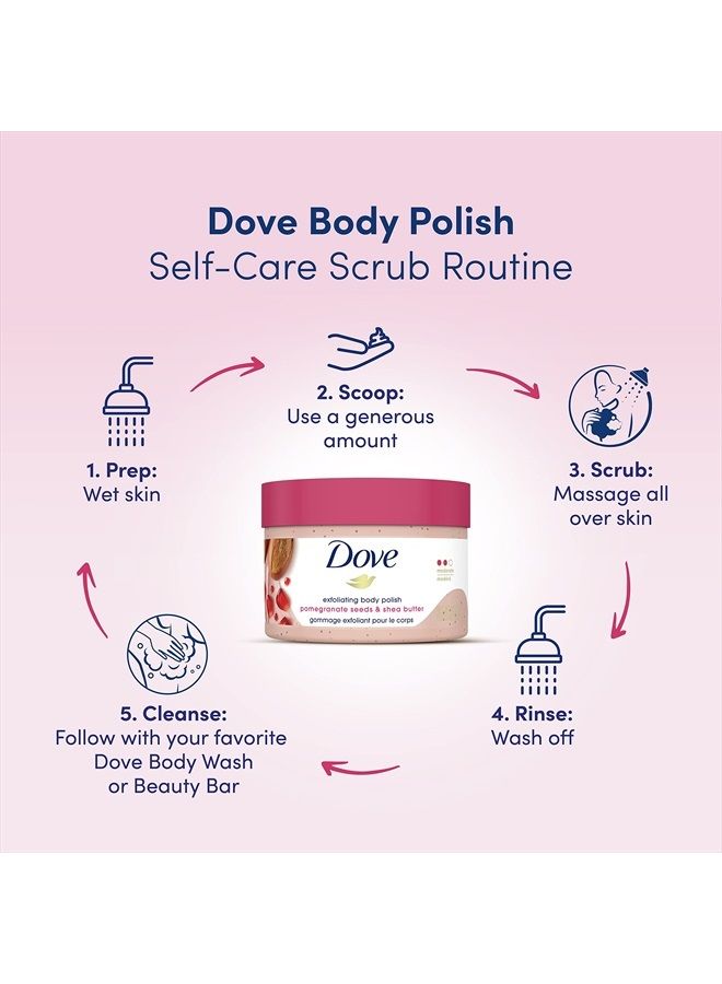 Scrub Pomegranate & Shea Butter For Silky, Soft Skin Body Scrub Exfoliates and Provides Lasting Nourishment 10.5 oz