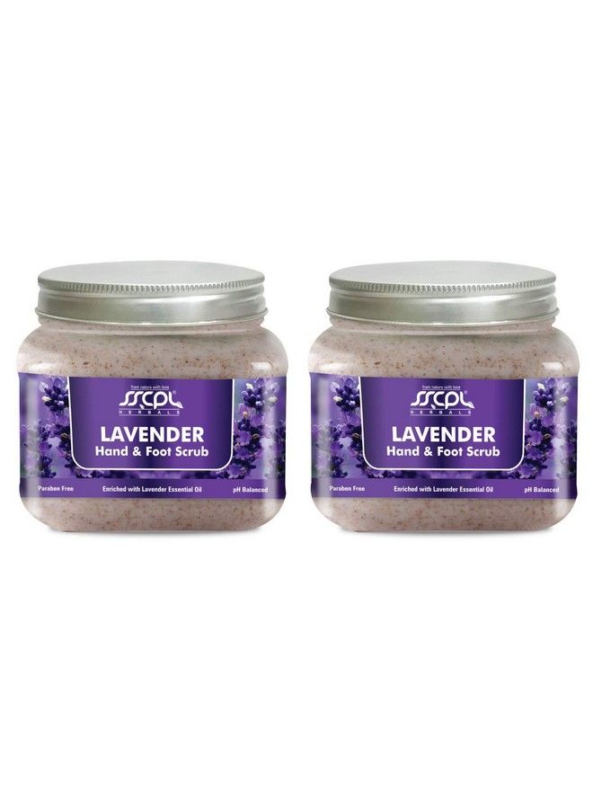 Lavender Hand & Foot Scrub Cream Base Paraben Free With Lavender Essential Oil A Soothing & Relaxing Manicur Detoxification Tan & Dead Skin Removal (150Gms X 2 Pcs) (Pack Of 2)