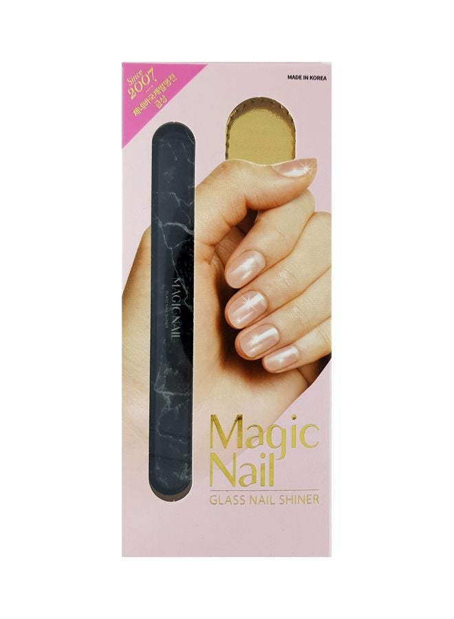 Glass Nail Shiner Black Marble 11cm