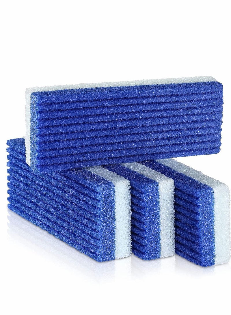 Pumice Stone for Feet 2 in 1, 4 Pack Foot Scrubber & Callus Remover Pedicure Salon Use, Double-sided Design Blue