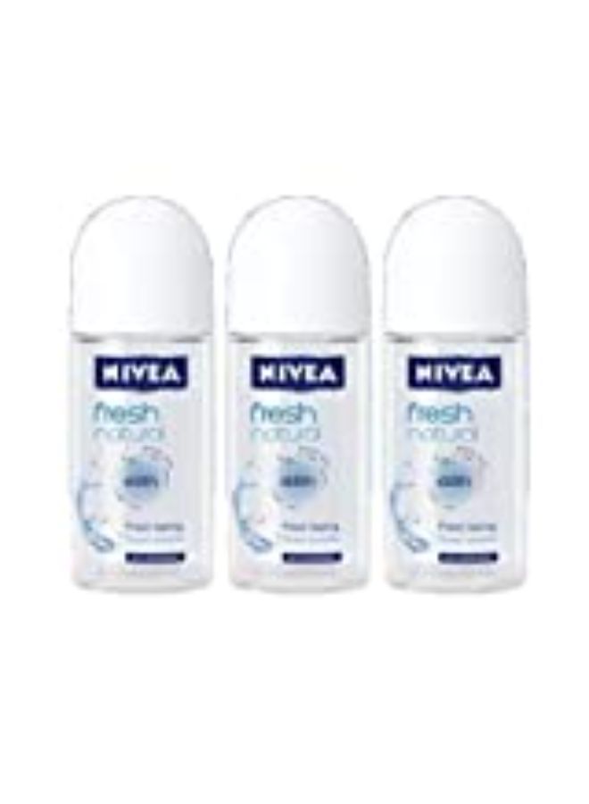 Nivea Fresh Natural 48 Hours Deodorant Roll On 50 Ml. 3 Pack L