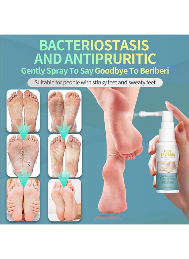 Foot Bacteria Bacteriostasis Spray, Shoe Deodorizer Foot Spray Odor Smell Eliminator Freshener For Athlete Sweat Feet Skin Repair, Natural Ingredients Soothe And Feet Itchy Care Spray