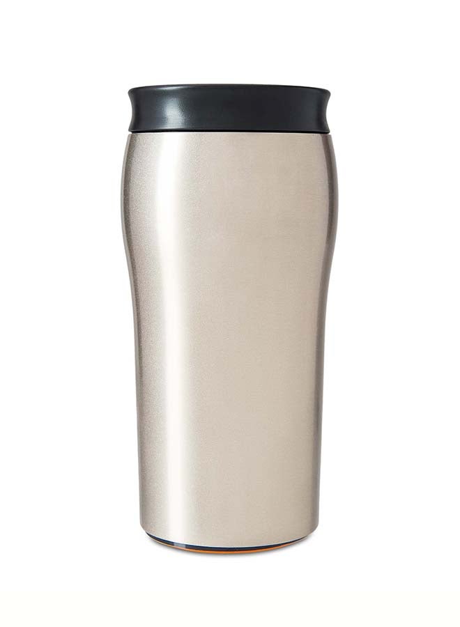 Mighty Mug | The Untippable Mug | Grips When Hit, Lifts for Sips | Insulated Stainless Steel Tumbler | Cupholder Friendly | Gifts for Women Men All | Leakproof | 4 Hours Hot / 24 Cold | 12oz | Matallic Beige | 1949D Metallic Beige