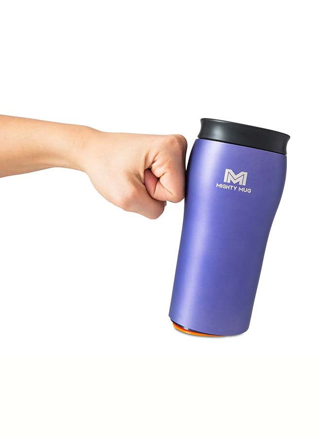 Mighty Mug | The Untippable Mug | Grips When Hit, Lifts for Sips | Insulated Stainless Steel Tumbler | Cupholder Friendly | Gifts for Women Men All | Leakproof | 4 Hours Hot / 24 Cold | 12oz | Purple Matte | 1958D Purple Matte 9x9x22.5cm