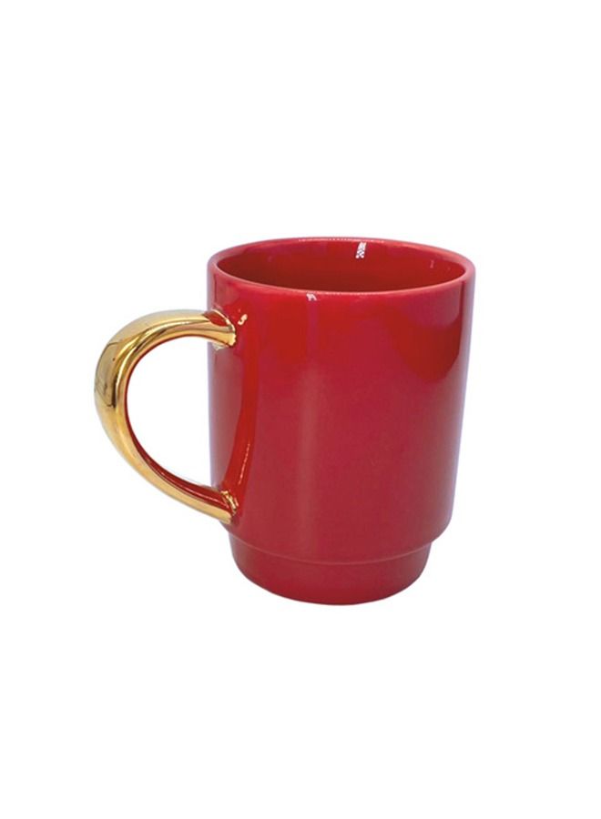 2-Piece Gold Plated Stackable Mug Nordic Ceramics Western Style Cup