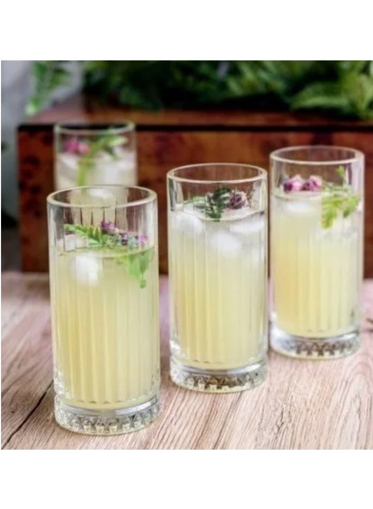 4-Piece Elysia  Long Drink Glass Set 445 ml Clear