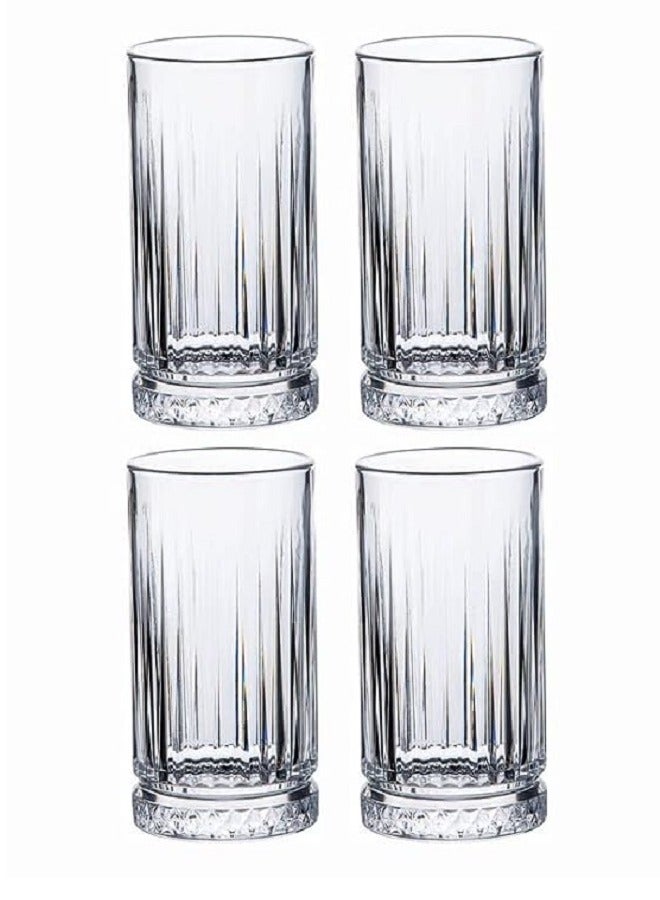 4-Piece Elysia  Long Drink Glass Set 445 ml Clear