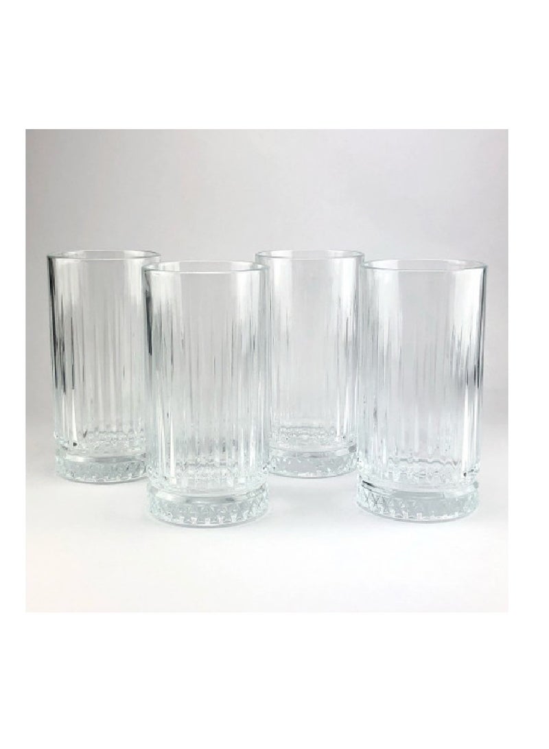 4-Piece Elysia  Long Drink Glass Set 445 ml Clear