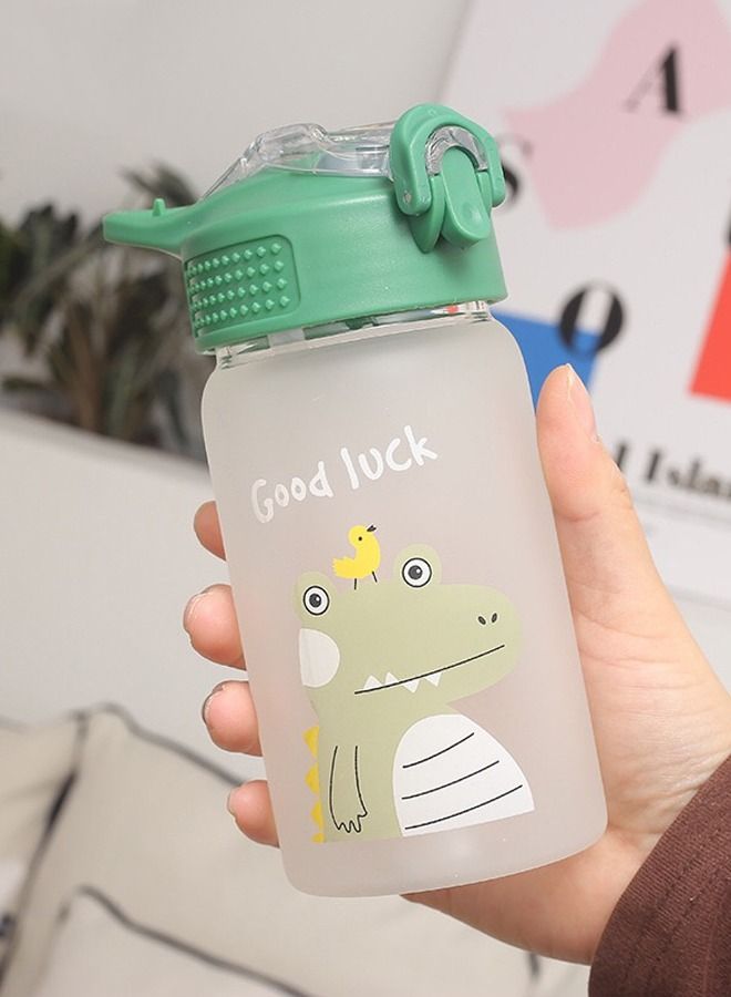 350ml Glass Cute Printing Child Drink Water Bottle