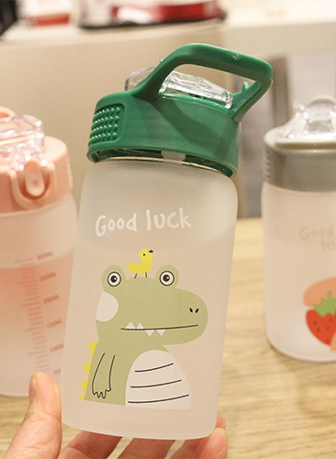 350ml Glass Cute Printing Child Drink Water Bottle