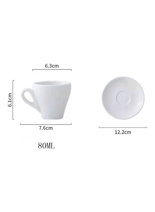 12 Piece Coffee Cup And Saucer Set Orange 7.6x6.1x6.3cm