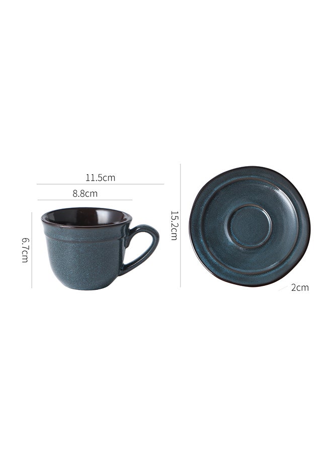 8-Piece Variable Glaze Deformation Cup & Saucer Multicolour 8.8x8.8x6.7cm