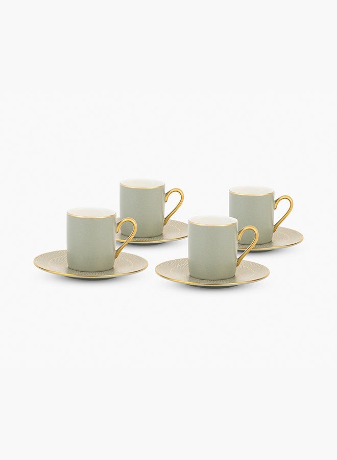 Zoya Cup and Saucer Set 100ml Multi Color