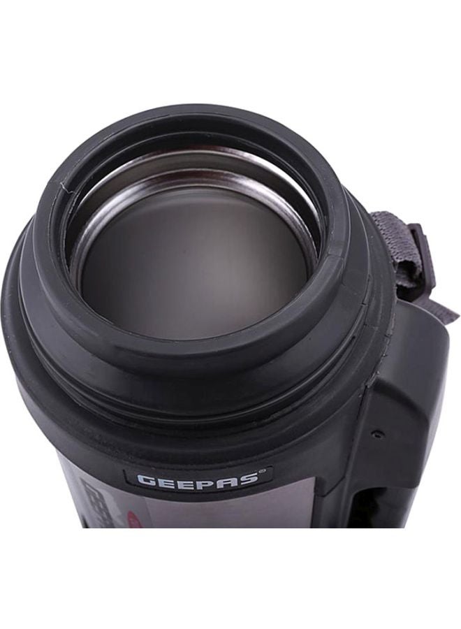 Vacuum Insulated Flask Leak Proof Stainless Steel Double Walled Thermal Mug for Hot or Cold Drink Silver/Black/Red 1.8Liters