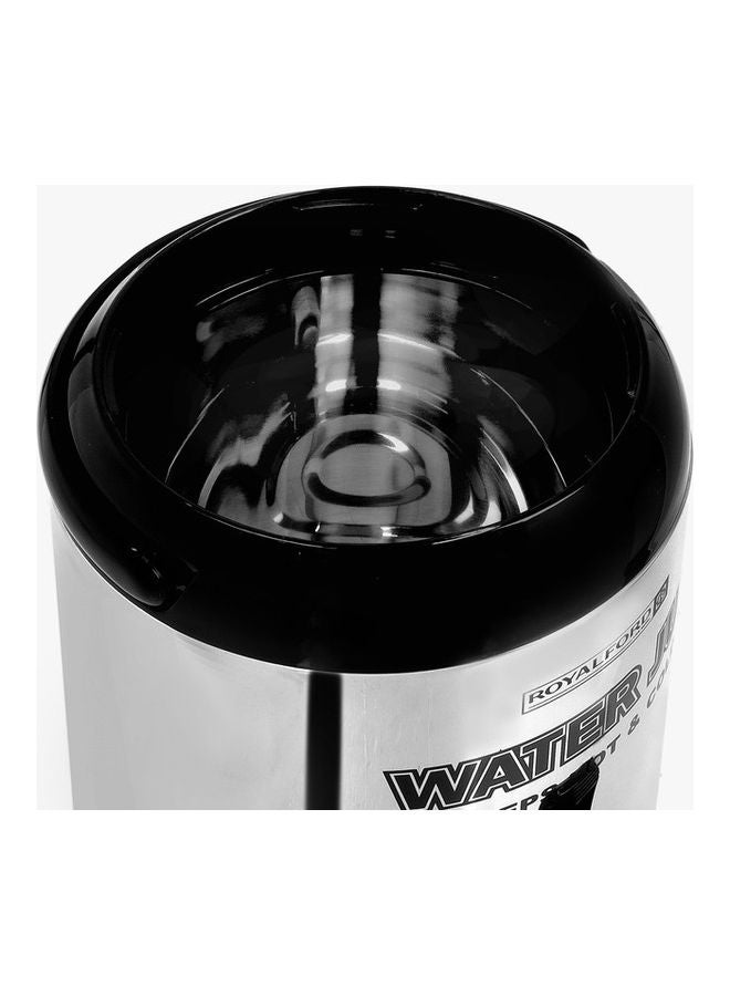 Double Wall Thermos Flask Silver/Black 2.8Liters