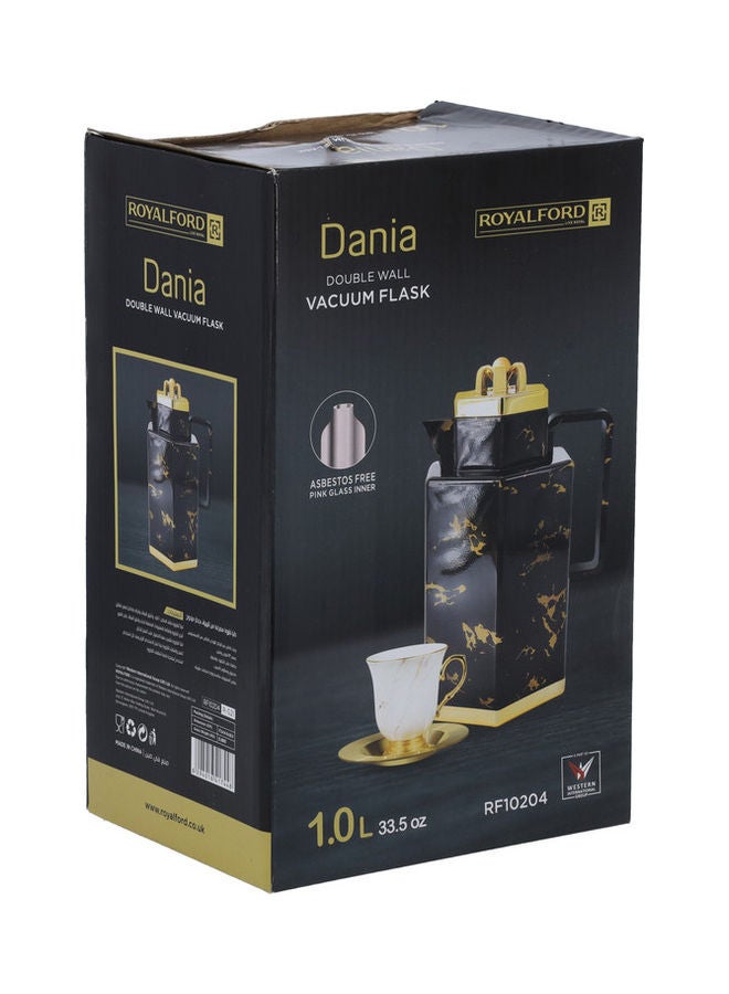Portable Leak-Resistant Durable Design Dania Double Wall Vacuum Flask Multicolour 1Liters