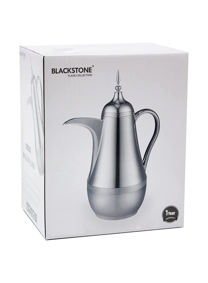 Arabic Vacuum Flask Leakproof Thermos for Tea or Coffee Silver