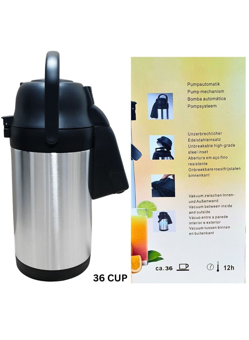 ARTC HTH Durable Heat Preservation Insulation Thermal Jug  and Airpot Vacuum Flask for Kids and Adults 4L Home Kitchen Use