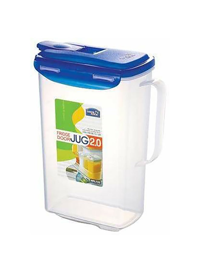 Fridge Door Plastic Water Jug Clear/Blue 10x19x23.4cm