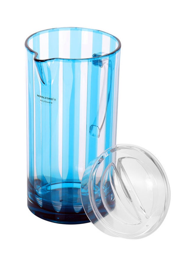 Reem Acrylic 2.4L Water Jug Assorted White Blue Transparent Multicolor 15.7X13.5X25.5Cm Made In Taiwan Blue/White 2.4Liters