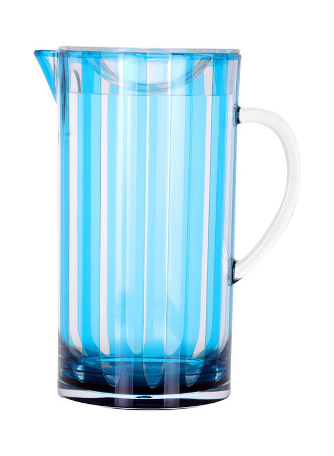 Reem Acrylic 2.4L Water Jug Assorted White Blue Transparent Multicolor 15.7X13.5X25.5Cm Made In Taiwan Blue/White 2.4Liters