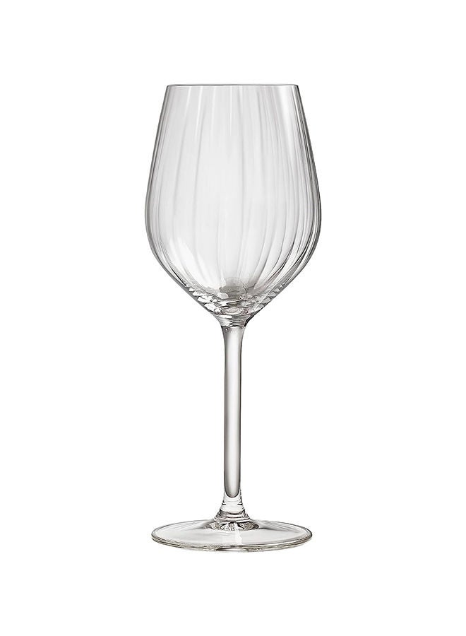 4-Piece Royal Leerdam Plisse White Wine Glass Set 380ml