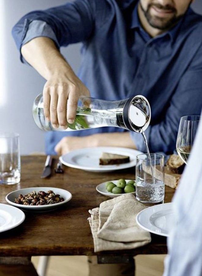 Water Decanter Clear/Black 750ml