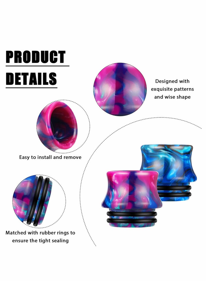6pcs Drip Tip, 810 Resin Replacement Standard Wide Bore Tip Cover Connector for Ice Maker, Coffee Machine Favors