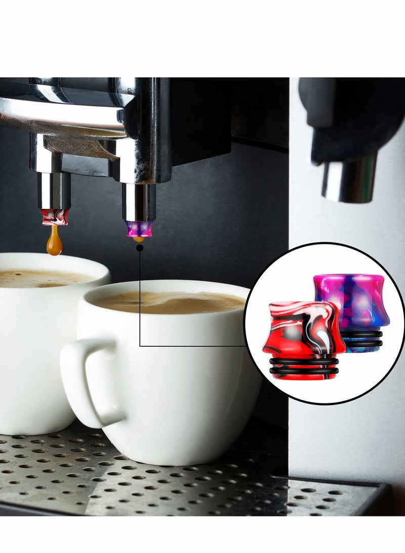 6pcs Drip Tip, 810 Resin Replacement Standard Wide Bore Tip Cover Connector for Ice Maker, Coffee Machine Favors