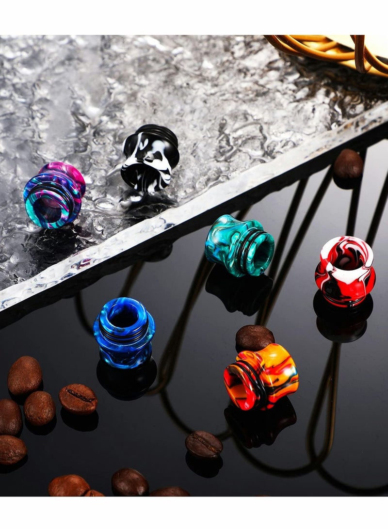 6pcs Drip Tip, 810 Resin Replacement Standard Wide Bore Tip Cover Connector for Ice Maker, Coffee Machine Favors