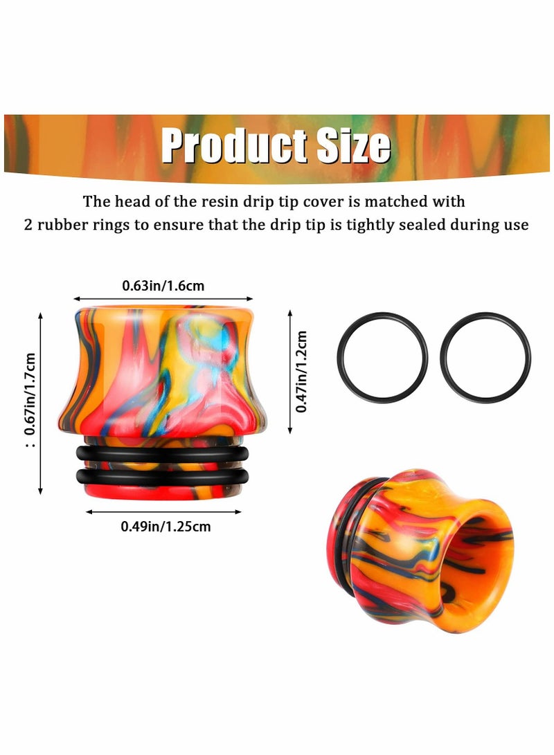 6pcs Drip Tip, 810 Resin Replacement Standard Wide Bore Tip Cover Connector for Ice Maker, Coffee Machine Favors