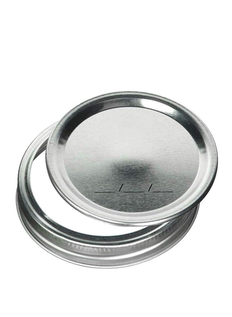 6 Pcs Regular Mouth 1000ml Jar with Lids Clear