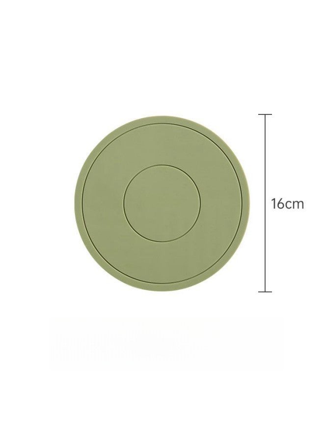 6-piece Set of Silicone Coasters, Non-slip Drink Coasters, Heat-resistant Table Mats, Soft Coasters to Protect Tabletops and Furniture From Damage (Green)