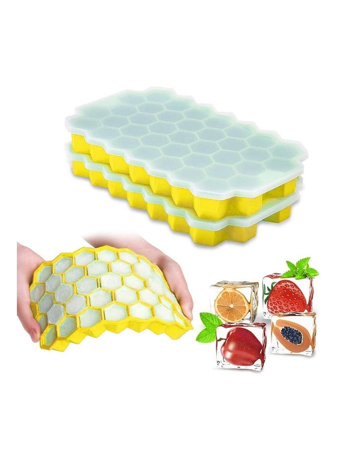 Flexible Silicone Ice Cube With Removable Lid B118 Multicolour