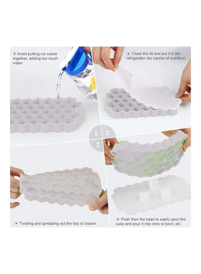 Flexible Silicone Ice Cube With Removable Lid B120 Multicolour