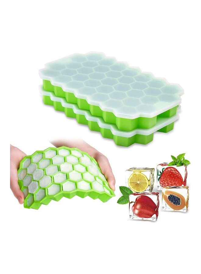 Flexible Silicone Ice Cube With Removable Lid B120 Multicolour