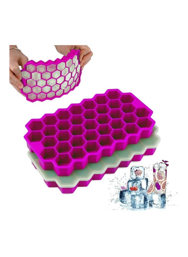 Flexible Silicone Ice Cube With Removable Lid B121 Blue