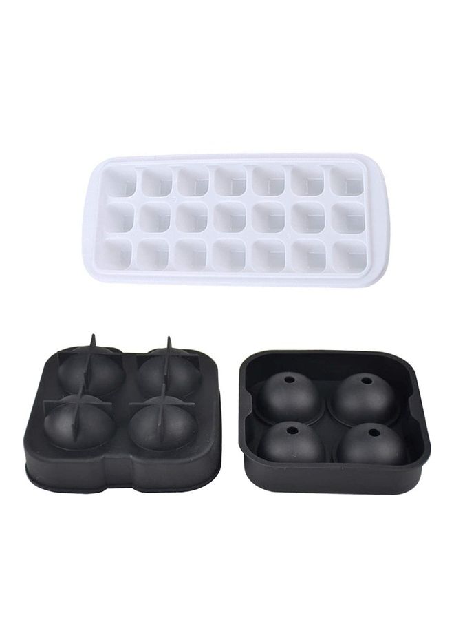 Set Of 4 Round Ice Cube Mold B99 Multicolour