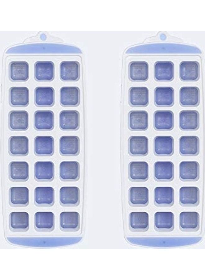 Flexible Silicone Ice Cube Tray Molds With Lids B87 Multicolour