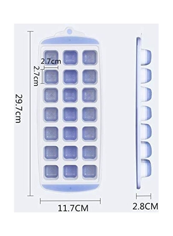 Flexible Silicone Ice Cube Tray Molds With Lids B87 Multicolour