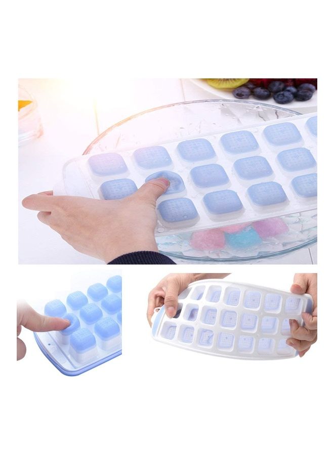 Flexible Silicone Ice Cube Tray Molds With Lids B87 Multicolour