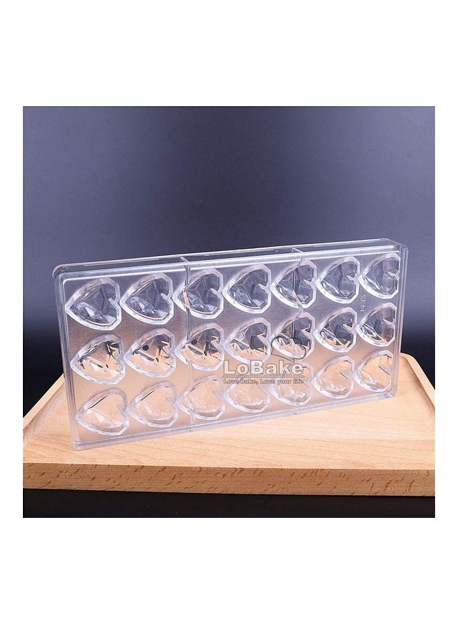 21 Well Diamond Heart Plastic Chocolate Mold Ice Cube Mould B1 Multicolour