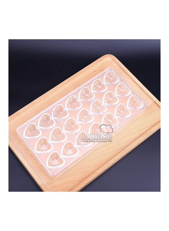 21 Well Diamond Heart Plastic Chocolate Mold Ice Cube Mould B1 Multicolour