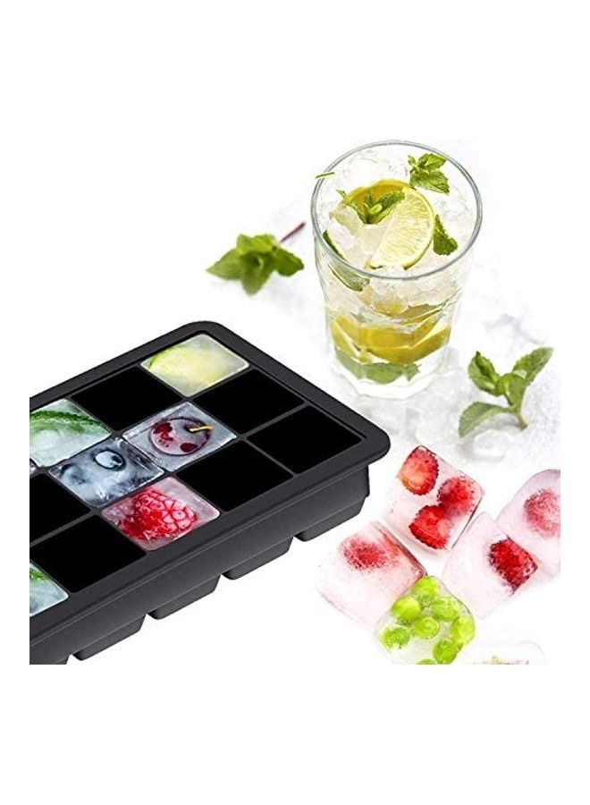 Ice Tray With Lid B38 Black/Clear