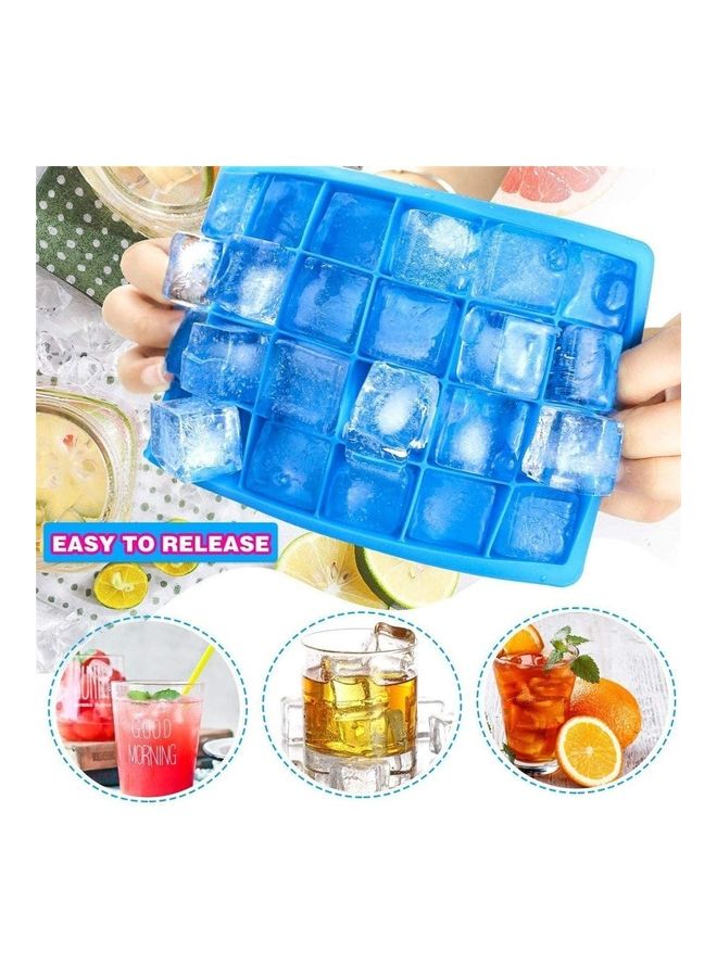 3-Piece Silicone Ice Cube Maker Blue/Red/Green One Size