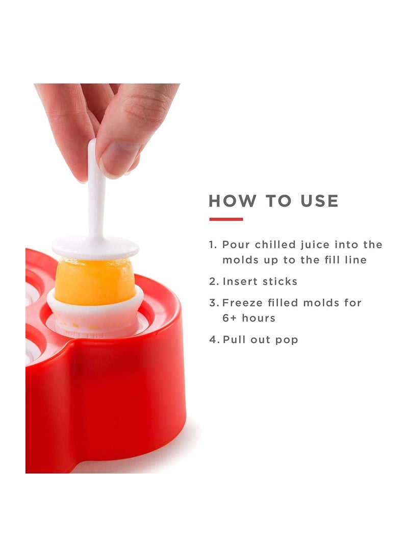 Mini Pop Molds, Reusable Silicone Ice 9 Miniature Popsicle Molds With Sticks and Drip Guards, Easy-Release BPA-free