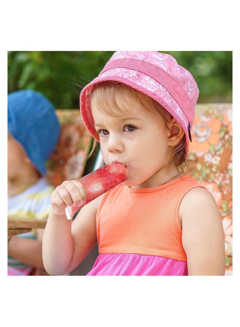 200 Pieces Kids Ice Lolly Bags Disposable Cream with Silicone Foldable Funnel, Mold DIY Pouch for Making Cream, Candy, Yogurt, Freeze Pops(2 x 8 inch)