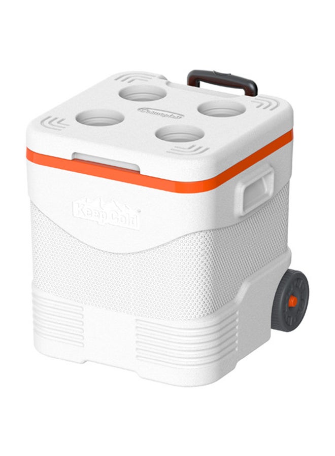 Keepcold Trolley Icebox With Wheels White 30.0Liters